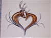 Tribal Deer Head Heart  trailer Window Laptop Phone Decal Sticker