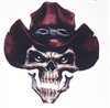 Cowboy Hat Angry Skull Full color Graphic Window Decal Sticker