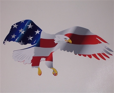 American Flag Attack Eagle #3 Full color Graphic Window Decal Sticker