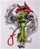 Hot Rod Devil Angel Wings Zombie Hand Mechanic Full color Graphic Window Decal Sticker