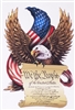 Eagle Holding Declaration OF Independence American Flag Decal Sticker Full color Graphic Window Decal Sticker