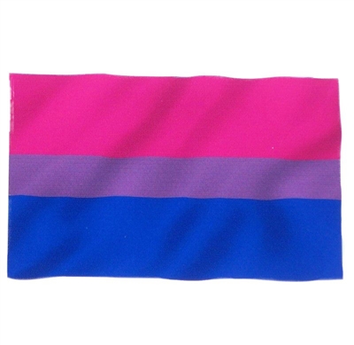 Waving Bisexual Blue Purple Pink Flag Full color Graphic Window Decal Sticker