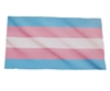 Waving Transgender Pink Blue & White Flag Full Color Graphic Window Decal Sticker