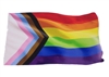 Waving LGBTQ Equality Flag Full Color Graphic Window Decal Sticker