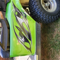 Green EZGO w/ Golf Cart Cutter HOOD & Side Graphics