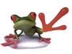 Grabbing Tree Frog Decal Sticker