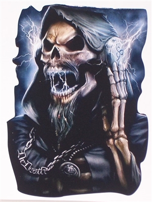 DJ Grim Reaper Devil Full color Graphic Window Decal Sticker