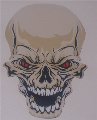 Bone Zombie Skull Full Color Graphic Decal Sticker