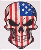 American Flag Skull Full Color Graphic Decal Sticker