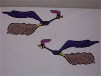 Road Runner Birds trailer Window Decal Sticker