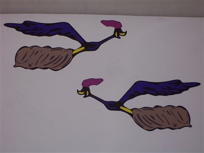 Road Runner Birds trailer Window Decal Sticker