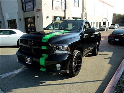 Black Charger w/ Blue 6" Offset Rally Stripe Set