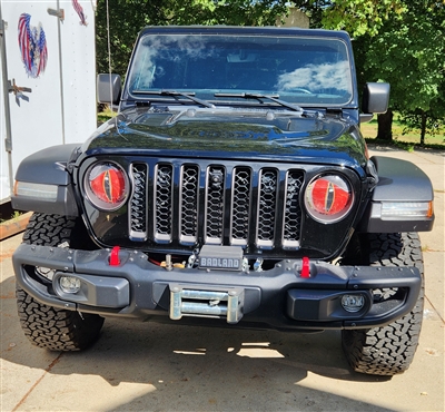 No Fear Headlight  Snake Eyes #2 Decals / Stickers Set Fit All Car Truck with ROUND Headlights Jeep Wrangler Gladiator Bronco KC off road