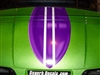 Green EZGO w/ Golf Cart Surfboard HOOD & Side Graphics