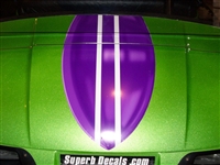 Green EZGO w/ Golf Cart Surfboard HOOD & Side Graphics