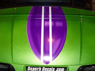 Green EZGO w/ Golf Cart Surfboard HOOD & Side Graphics