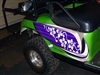 Green EZGO w/ Golf Cart Beach Croozer HOOD & Side Graphics