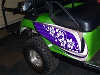 Green EZGO w/ Golf Cart Beach Croozer HOOD & Side Graphics