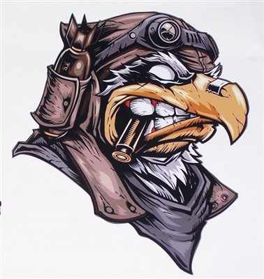 Angry Bird Aviation or Biker Attack Eagle Full color Graphic Window Decal Sticker