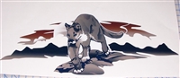 Gray Cougar window hood rv motorhome or Boat Decal