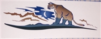 Brown Cougar window hood rv motorhome or Boat Decal