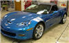 Blue Corvette with Silver  Grand sport Hash Mark Fender Decal