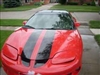 Red Firebird w/ Black Rally Stripes