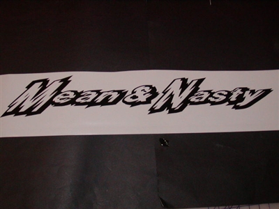 MEAN & NASTY Windshield Decal