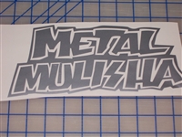 Metal Militia Skull Window 7X14 Decal