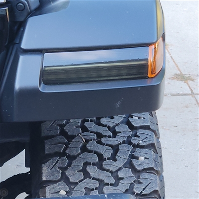 PAIR Tinted Daytime Running Light Overlay Decals FIT - 2018 - 2025 Jeep Wrangler Gladiator