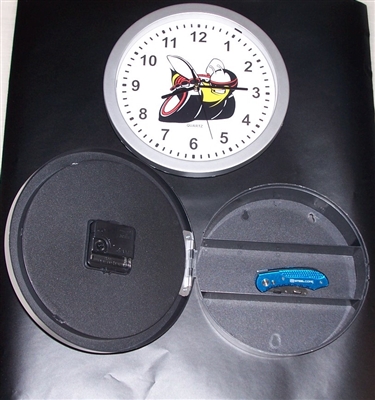 10" Round CUSTOM Safe CLOCK W/ Your choice of Logo