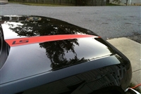 Black Camaro w/ Red Camaro " LS " Hood Cowl Stripe Decal