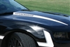 Black Camaro w/ White SUPERCHARGED Hood Cowl Stripe Decals