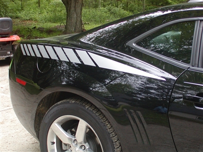 Black Camaro 2/ Grey Camaro FADING Rear Quarter Fender Stripe Decals