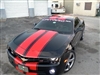 Black Camaro w/ Red 11" Twin Rally Stripe Set