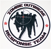 8" X 8" Zombie Outbreak Response Team #3 Vinyl Decal Sticker