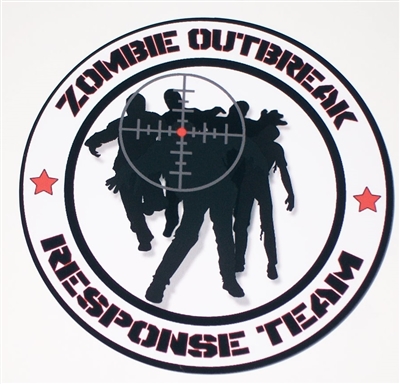 8" X 8" Zombie Outbreak Response Team #3 Vinyl Decal Sticker