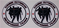 8" X 8" Zombie Outbreak Response Team #3 Vinyl Decal Sticker