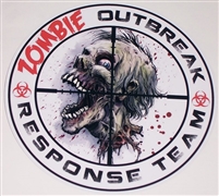 8" X 8" Zombie Outbreak Response Team #1 Vinyl Decal Sticker