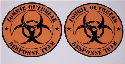 8" X 8" Zombie Bio Hazard Outbreak Response Team #2 Vinyl Decal Sticker