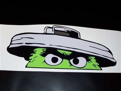 Oscar the grouch Full color Graphic Window Decal Sticker