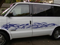 White Van w/ Blue Dragon Side #3 Size 19" wide X 109" long