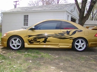 Gold Car w/ Dragon Gargoyle Side Graphics Set