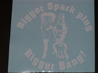 Bigger Spark Plug Bigger BAG! W/ Betty Boop! decal