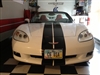 White Corvette w/ Black 10" Plain Rally Stripes Set