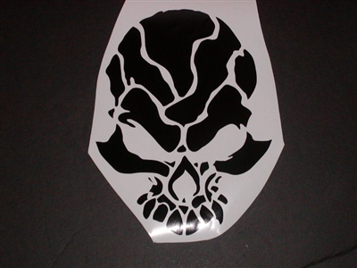 Tribal Skull Hood or Window Decal #1