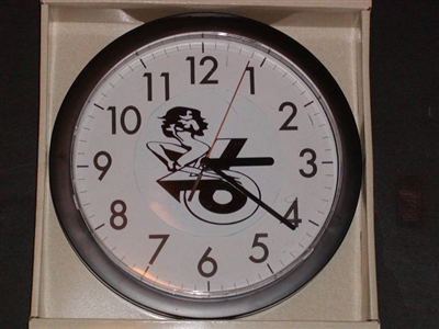 11.5" Round CUSTOM CLOCKS! W/ Your choice of Girl Rides Logos You pick the logo color!