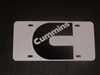 Cummins Logo Vanity License Plate White