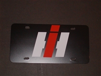 IH International Logo Vanity License Plate BLACK Plate