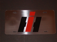 IH International Logo Vanity License Plate STAINLESS STEAL